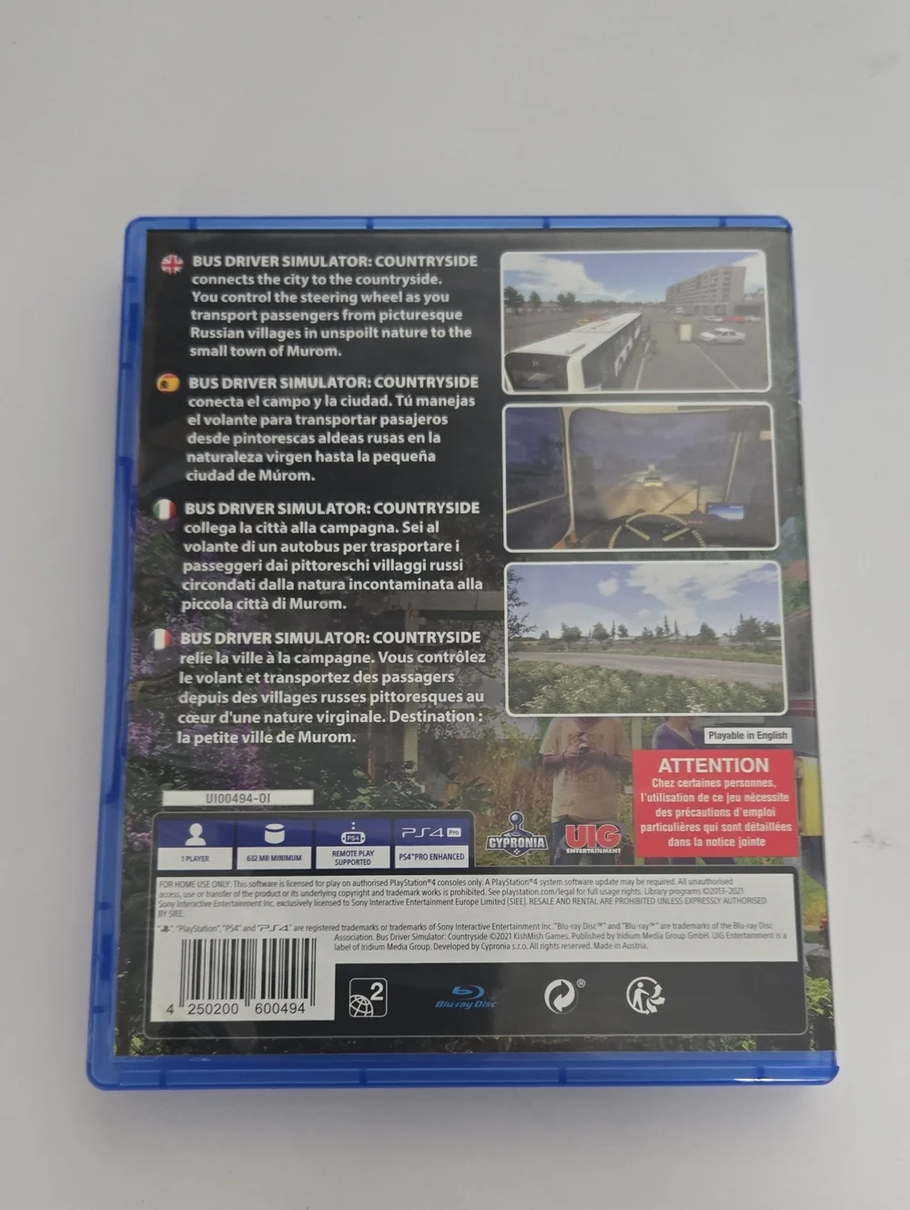 Sony PS4 Bus Driver Simulator Countryside - Blue Case
